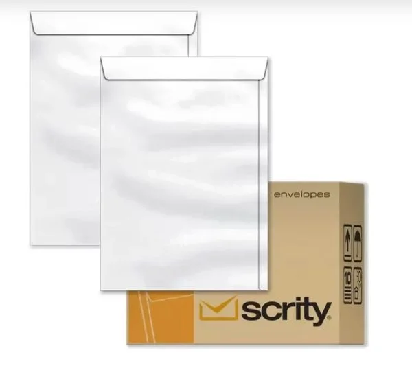 ENVELOPE 240X340 BRANCO 90GR - SCRITY