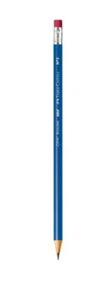 LAPIS PRETO NR.2 HB REDONDO MAX C/ BORRACHA "COR EXTERNA AZUL" - FABER CASTELL